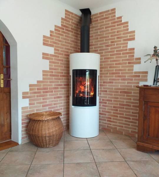 Poêle à bois CONTURA - 596 GSTYLE Blanc à Brax